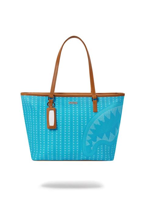 Borsa "Illuchains Turq Tote" Turchese con Specchio Portachiavi
