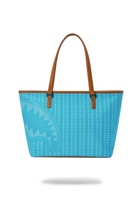 Borsa "Illuchains Turq Tote" Turchese con Specchio Portachiavi