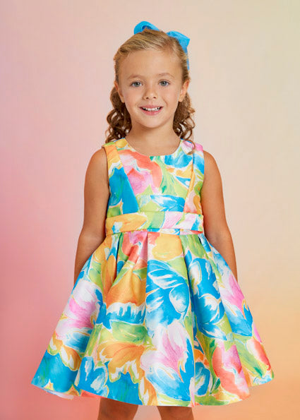 Abito Abel & Lula Multicolor con Stampa Floreale e Gonna Svasata