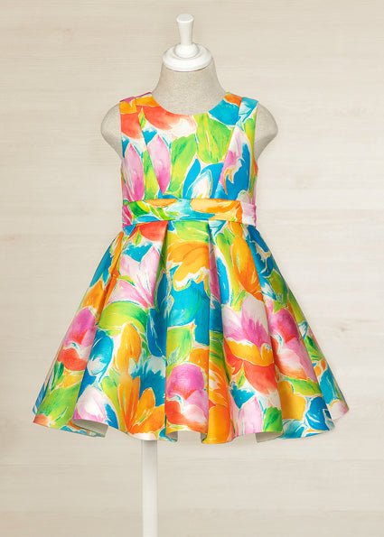 Abito Abel & Lula Multicolor con Stampa Floreale e Gonna Svasata