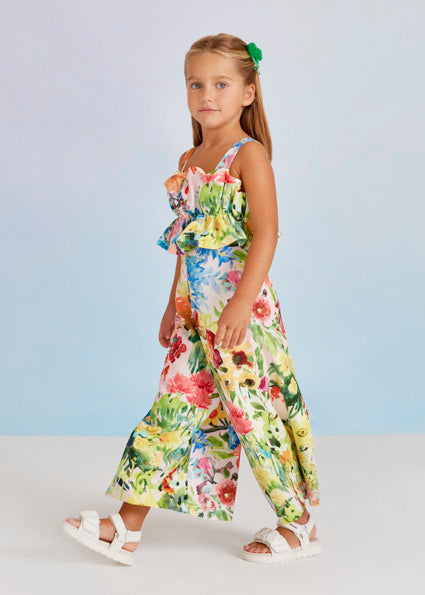 Tuta Intera Bambina Abel & Lula Multicolor con Stampa Floreale
