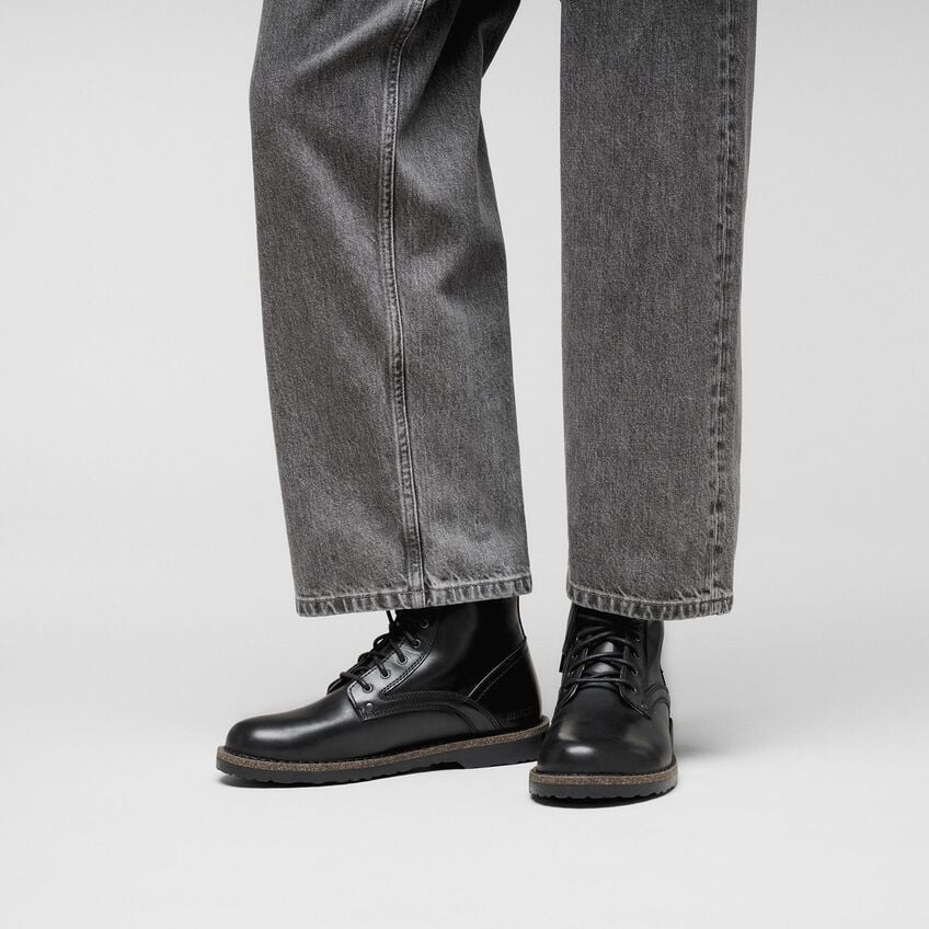 Anfibio Stringato Birkenstock "Bryson" Nero in Pelle Scamosciata