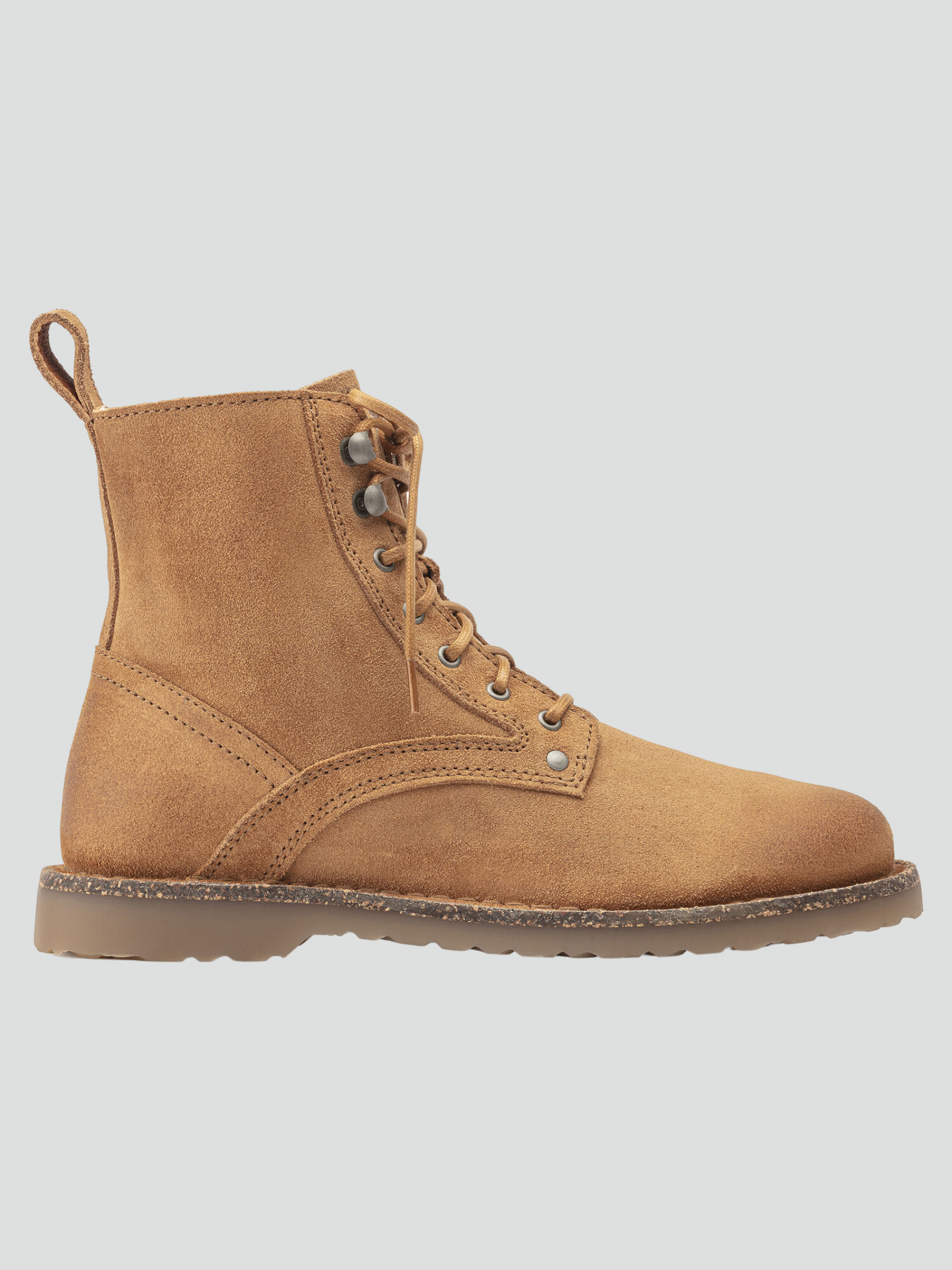 Stivaletti "Bryson" Nocciola in Pelle Scamosciata con Allacciatura Alta