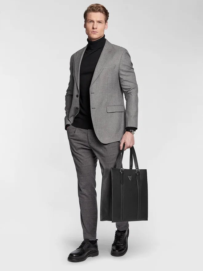 Borsa "Certosa Smart" Nera in Saffiano con Manici Regolabili