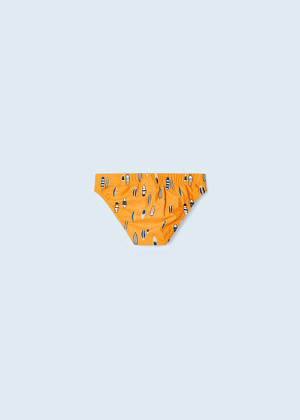 Slip Mare Bambino Giallo con Stampa Surf e Laccetto Regolabile