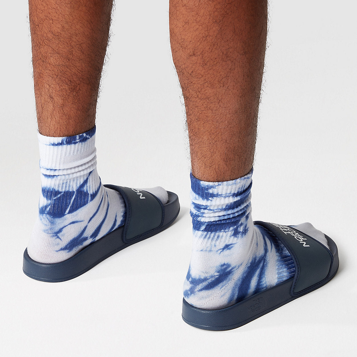 Pantofola Base Camp Slide III blu con logo The North Face
