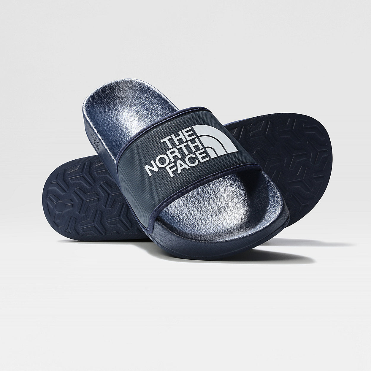 Pantofola Base Camp Slide III blu con logo The North Face