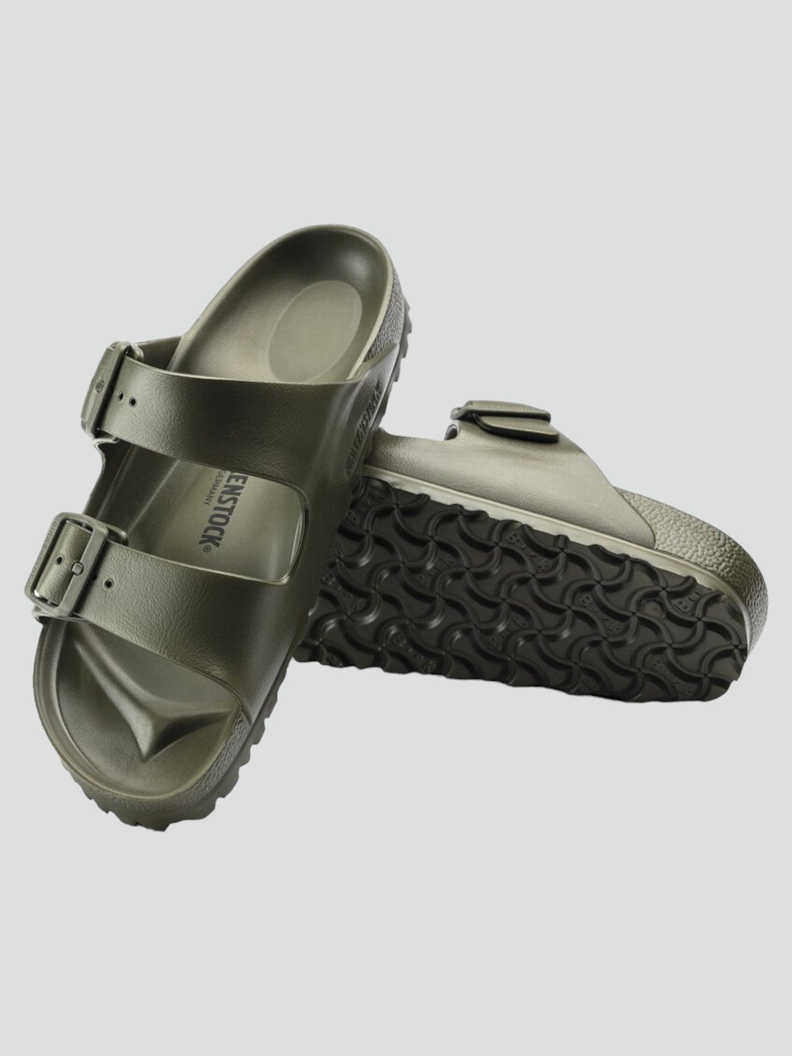 Sandali "Arizona" Khaki in EVA con Doppia Fascia Regolabile