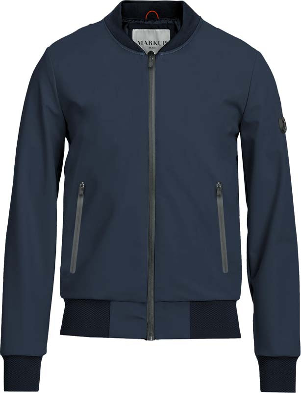 Giubbino Leggero Blu Uomo in Tessuto Tecnico