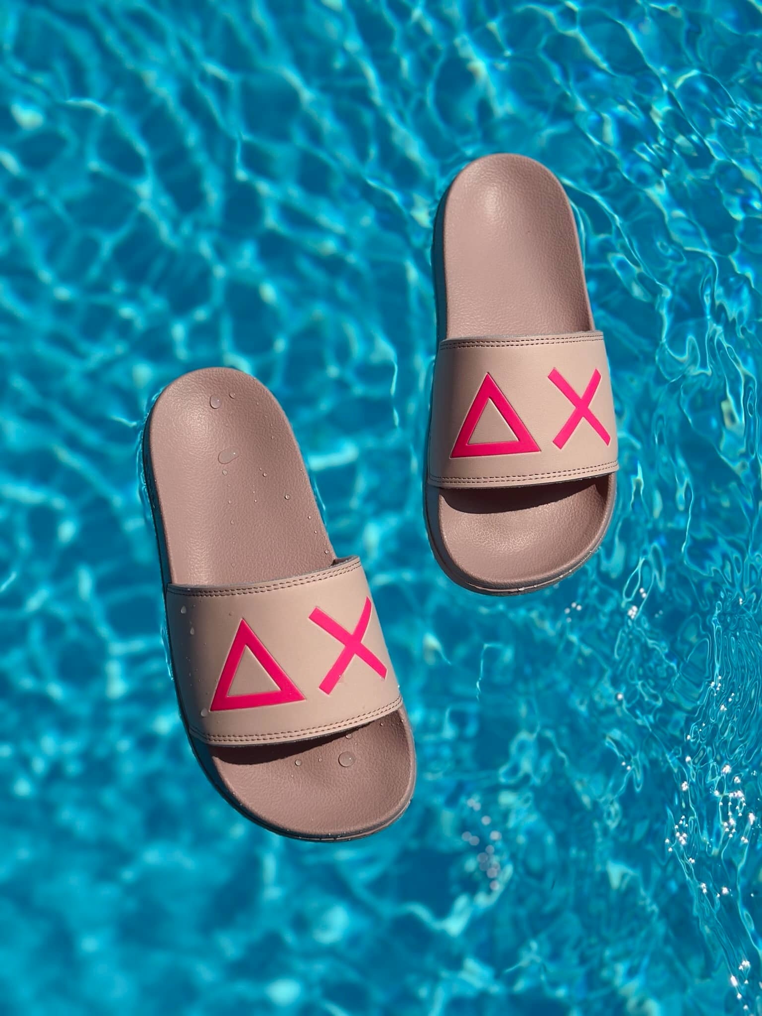 Ciabatte rosa con logo Sun68 fuxia