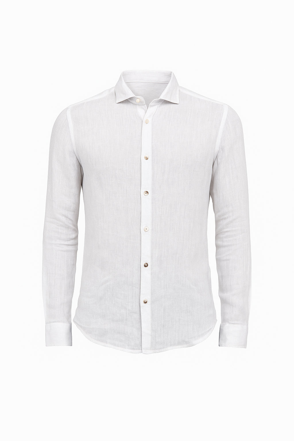 Camicia "Alley Docks" bianca in Lino con Collo alla Francese