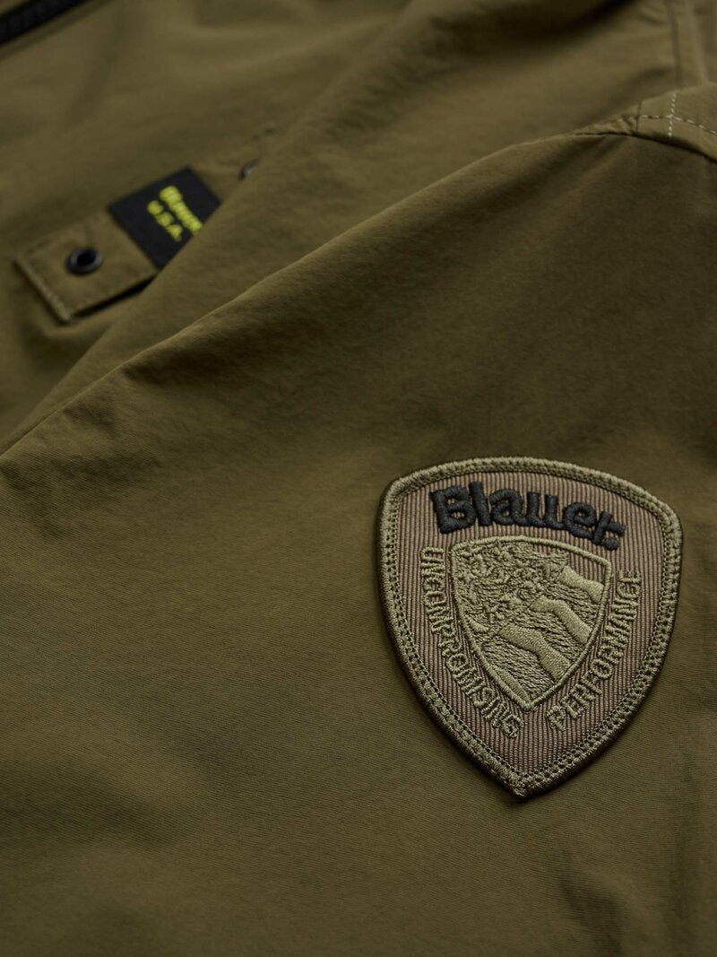 Bomber leggero "Alwin" in Cotone verde con Tasche
