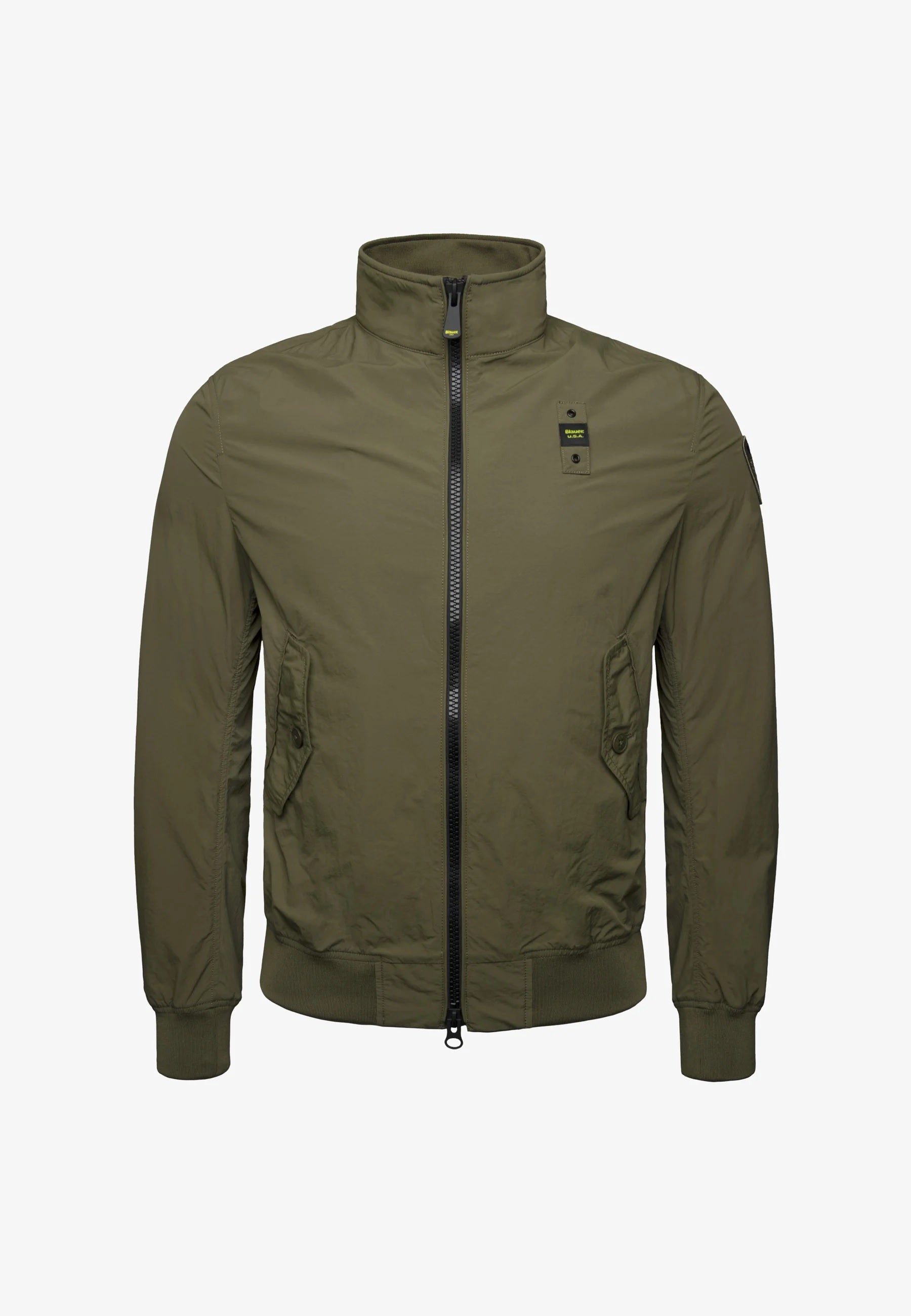 Bomber leggero "Alwin" in Cotone verde con Tasche