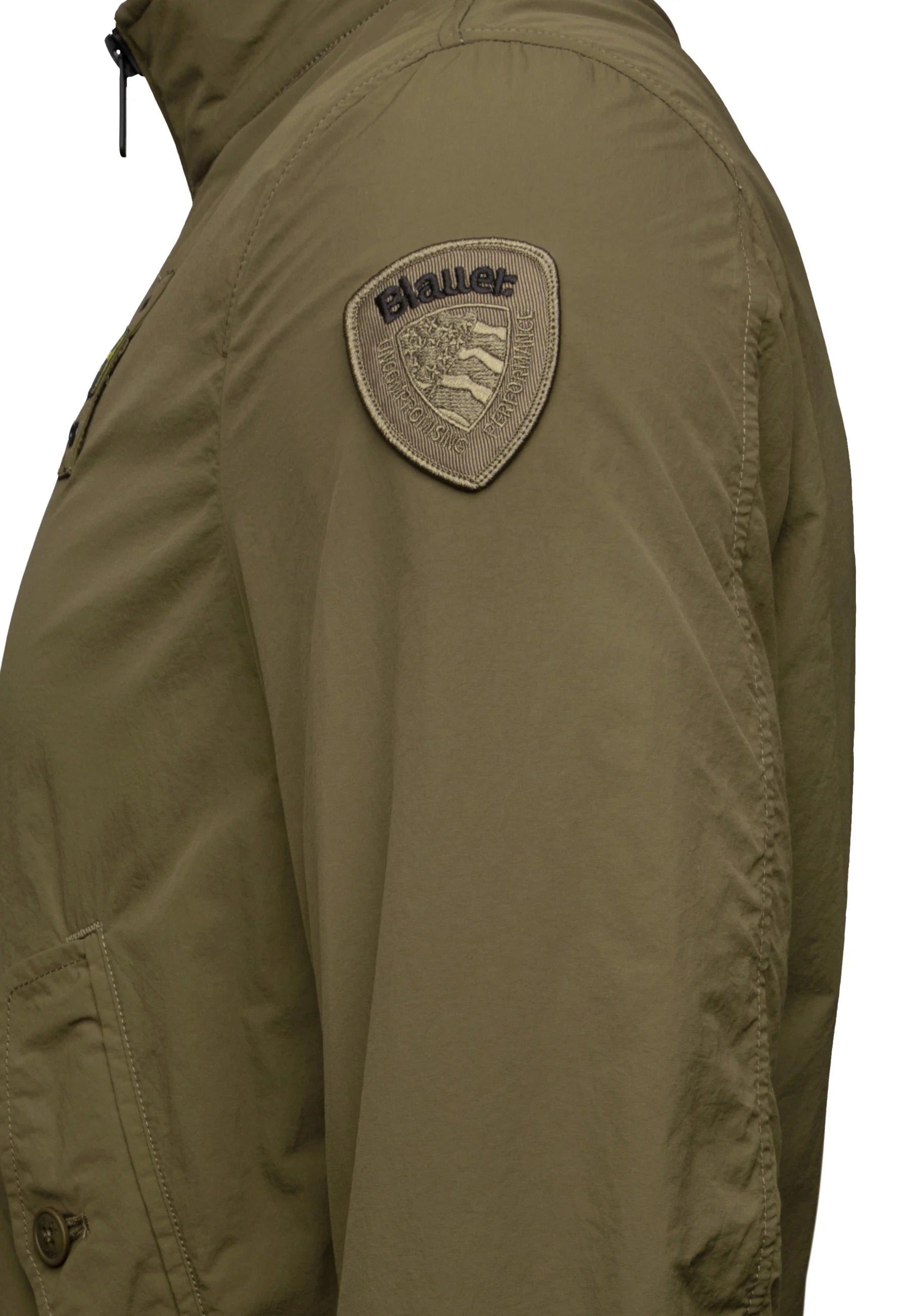 Bomber leggero "Alwin" in Cotone verde con Tasche