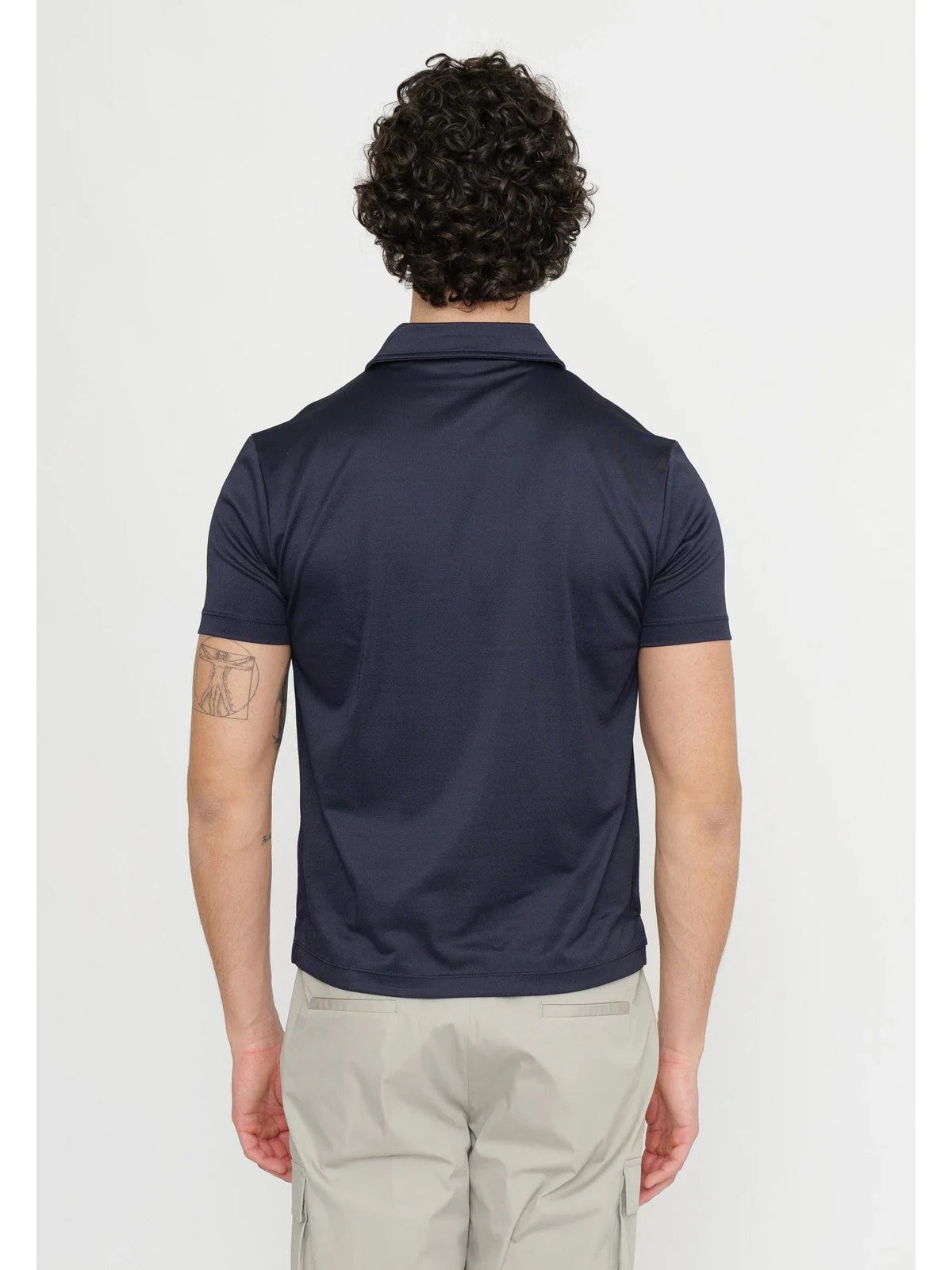 Polo "Kemp" Blu in Tessuto Traspirante con Taschino