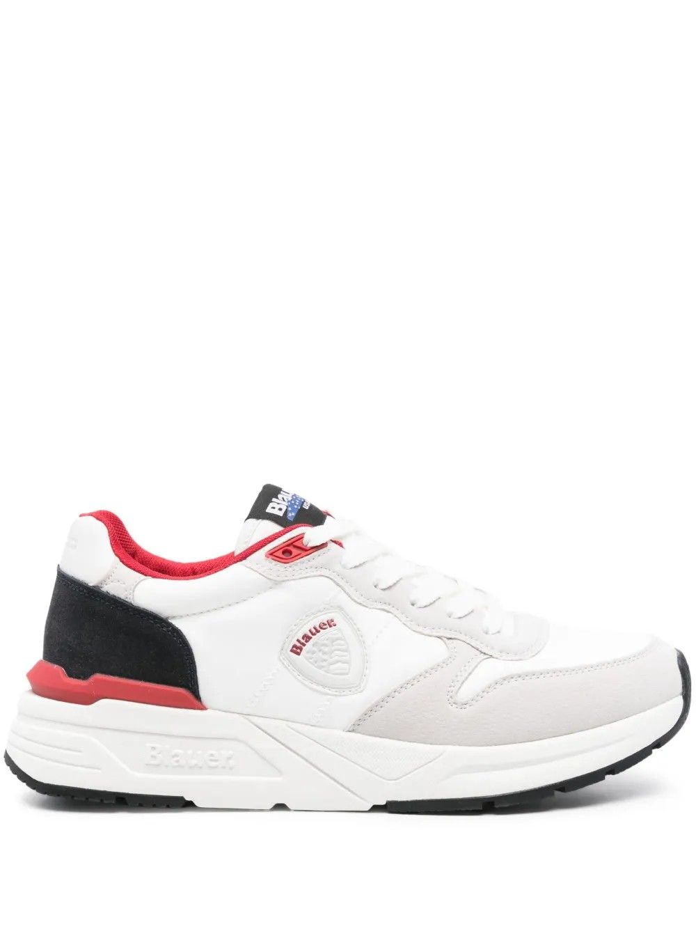 Sneakers "Ray" Bianche con Dettagli Rosso e Nero