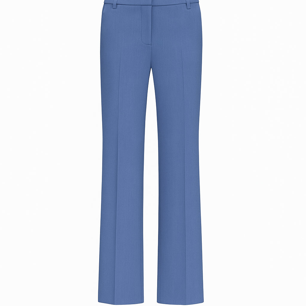 Pantalone "Eloise" azzurro in Tessuto Stretch Elegante