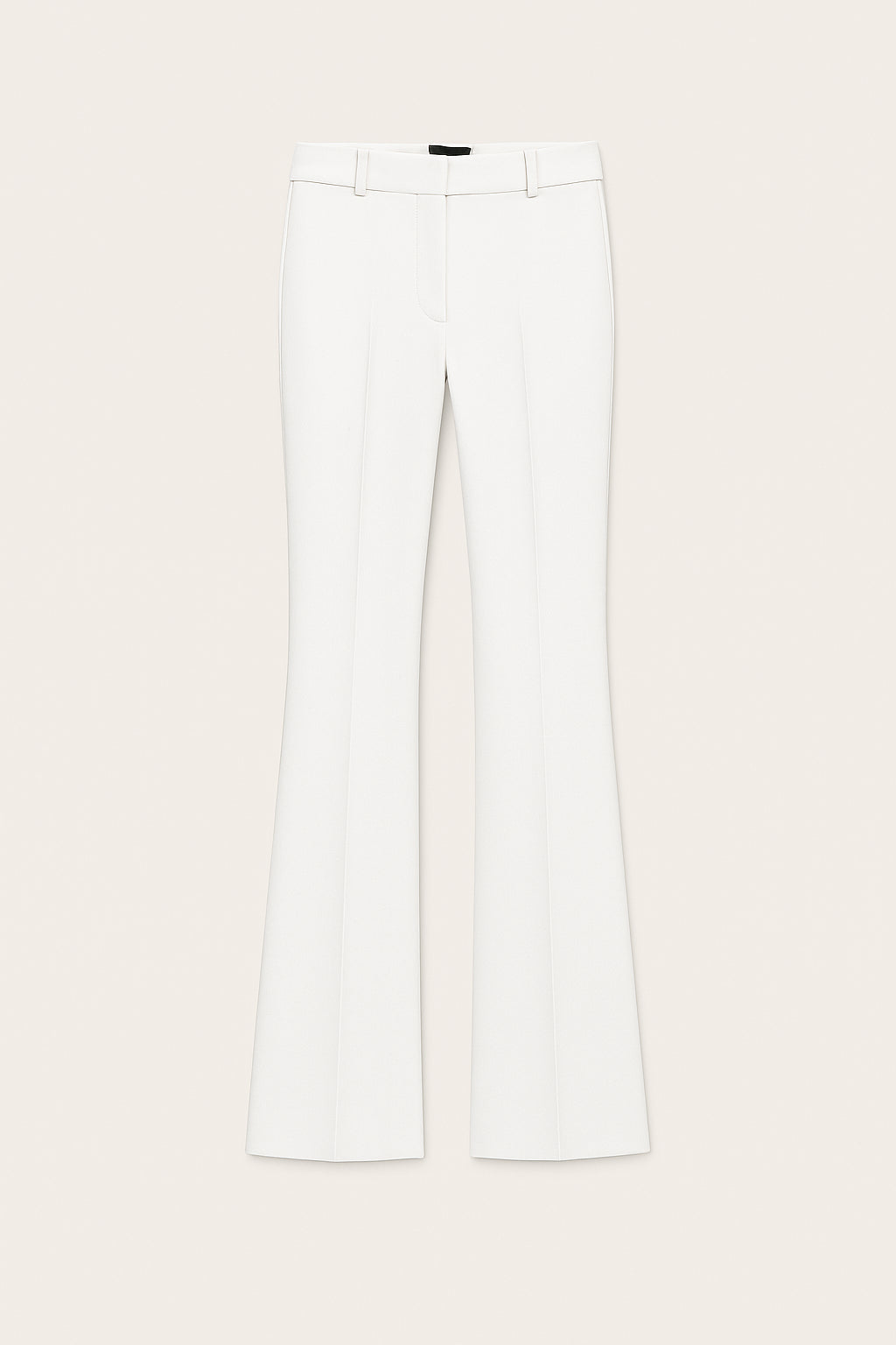 Pantalone bianco "Flare" in Jersey Stretch con Gamba Svasata
