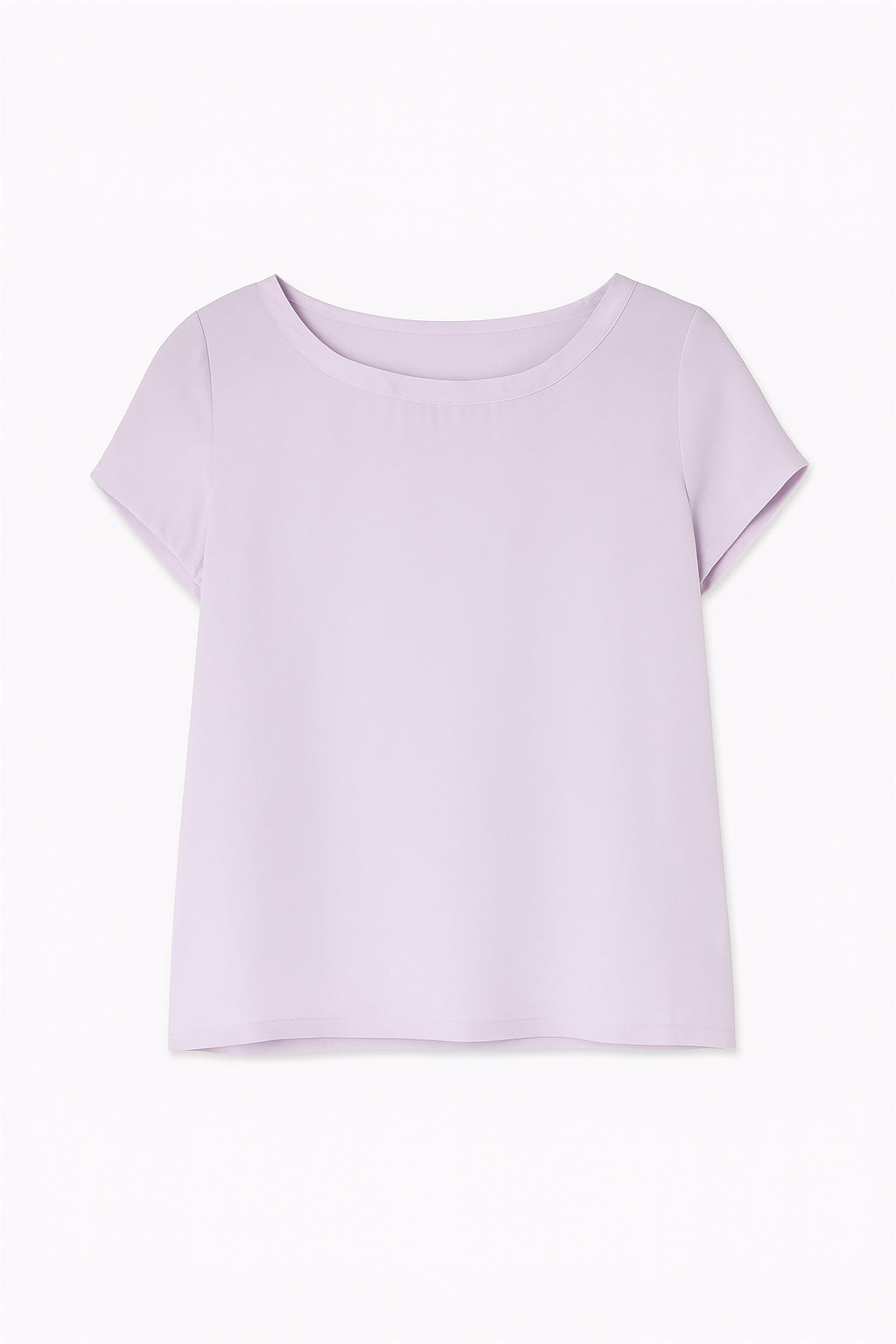 Blusa "Inn" lilla in Crêpe de Chine Misto Seta con Fit Morbido