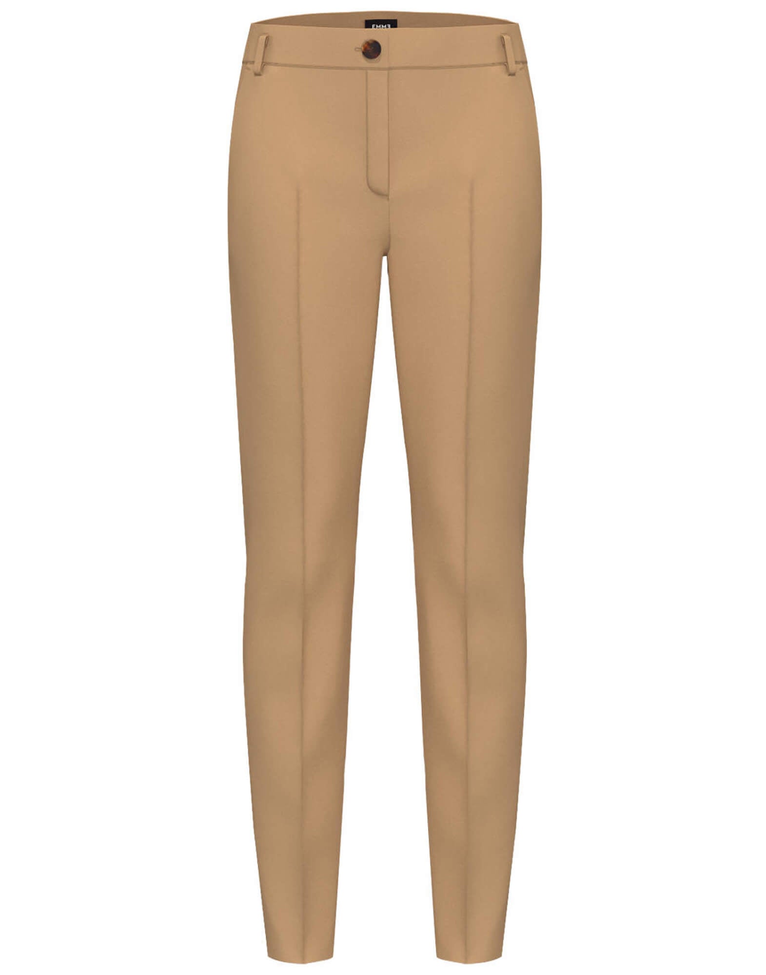Pantalone "Nolana" cammello in gabardina di cotone stretch
