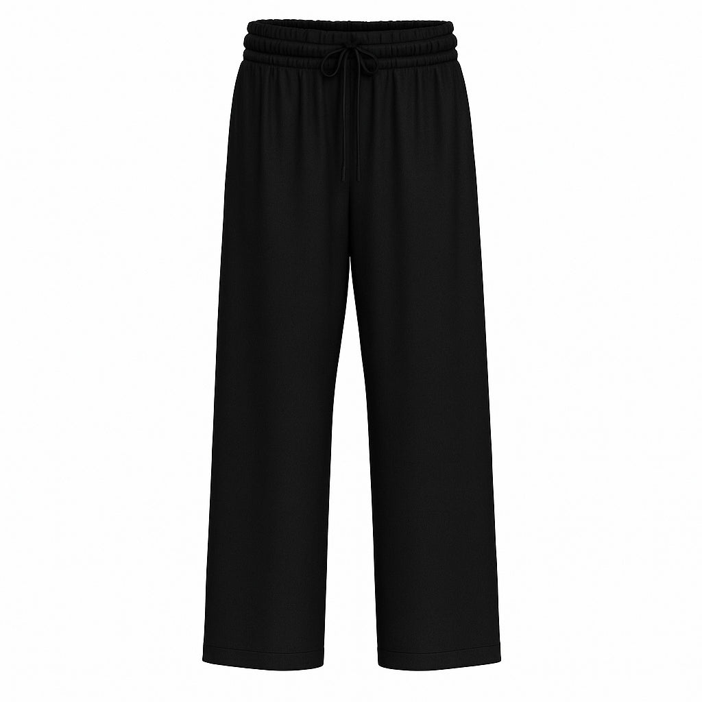 Pantalone nero in Cotone "Valette" con Vita Elasticizzata