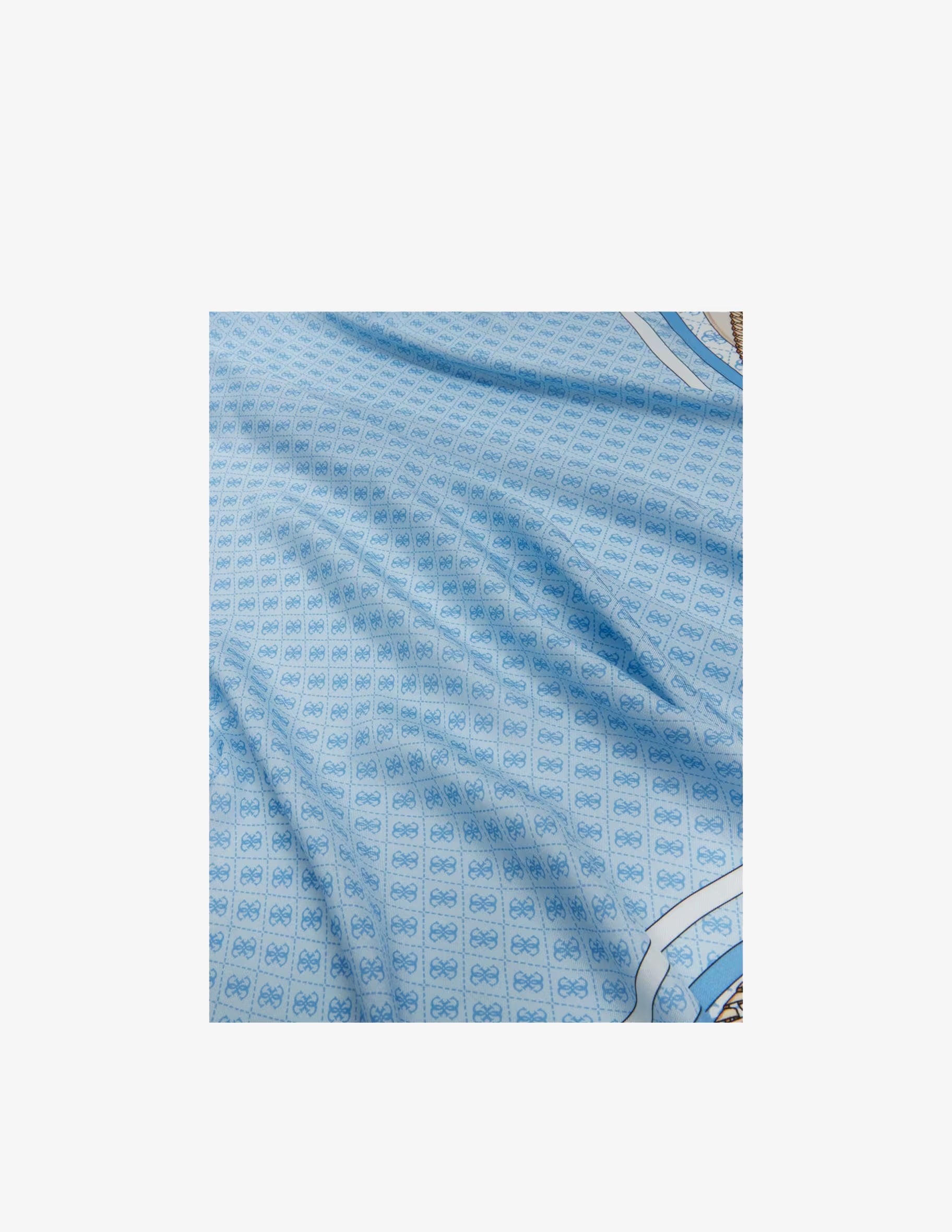 Foulard Guess "Zamira" Celeste con Bordo Animalier
