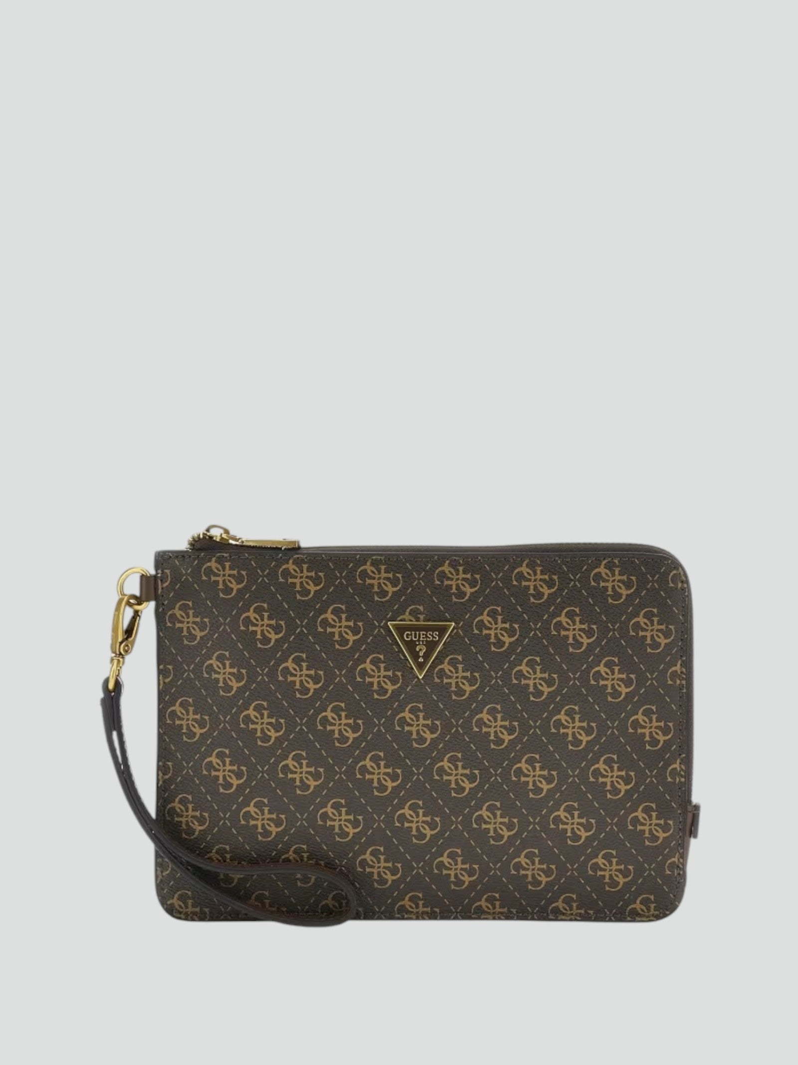 Clutch Uomo Guess "Vezzola Smart 4G Logo" Marrone in Similpelle