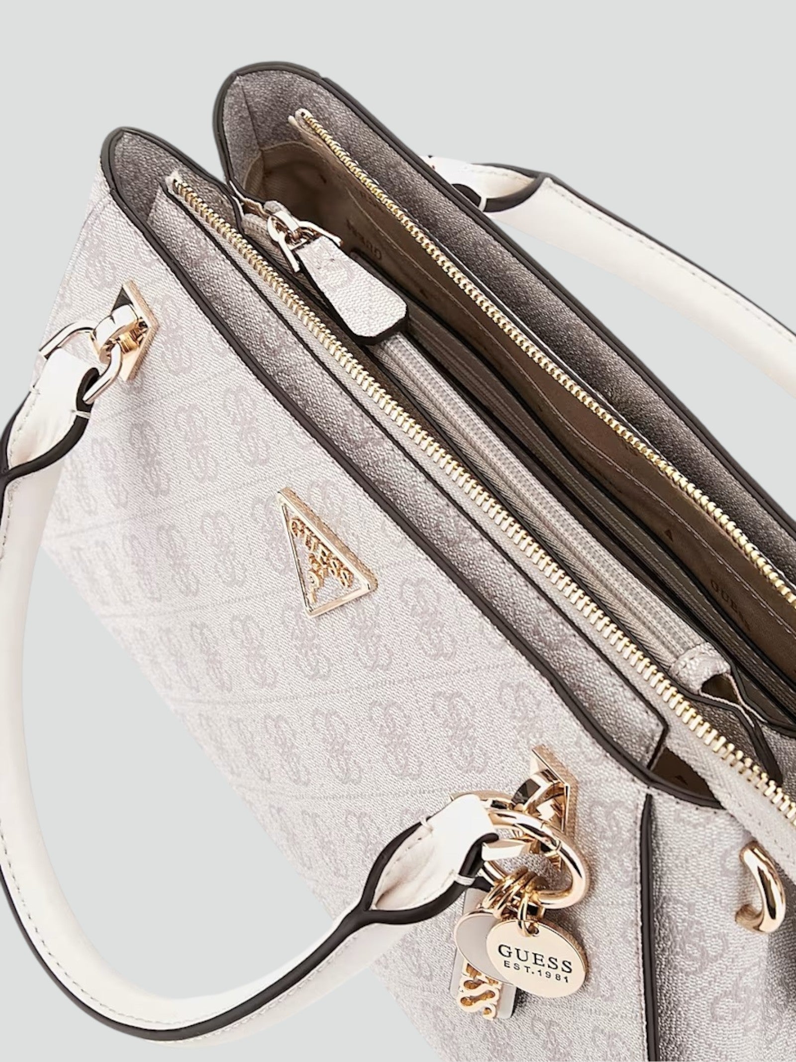Borsa "Noelle Luxury Satchel" in Similpelle con Logo 4G e Charm