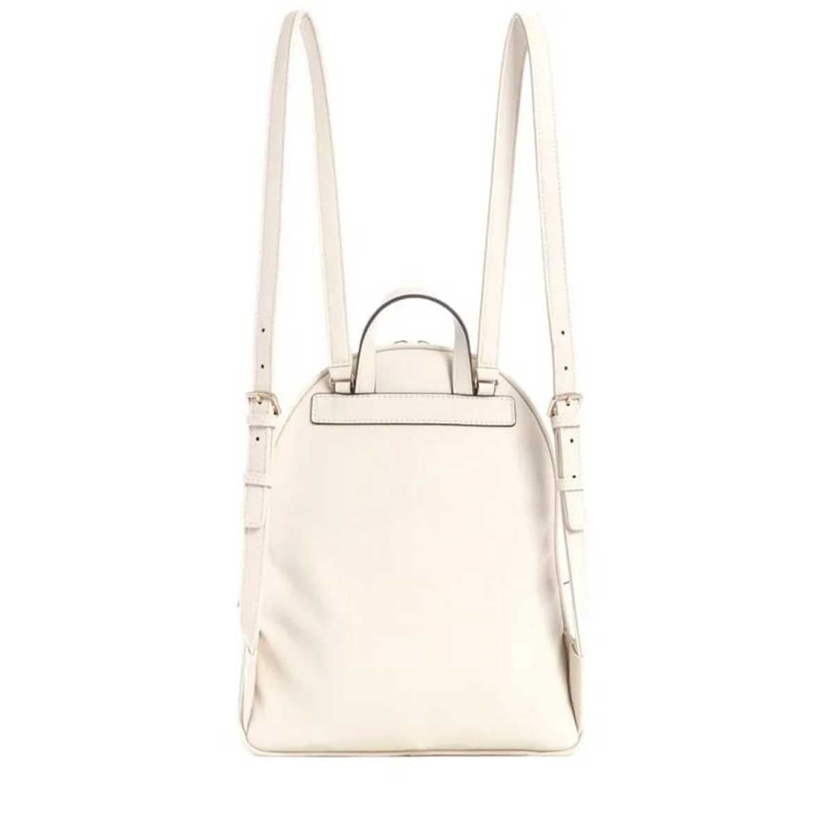 Zaino "Manhattan Large" Bianco Panna in Ecopelle con Logo