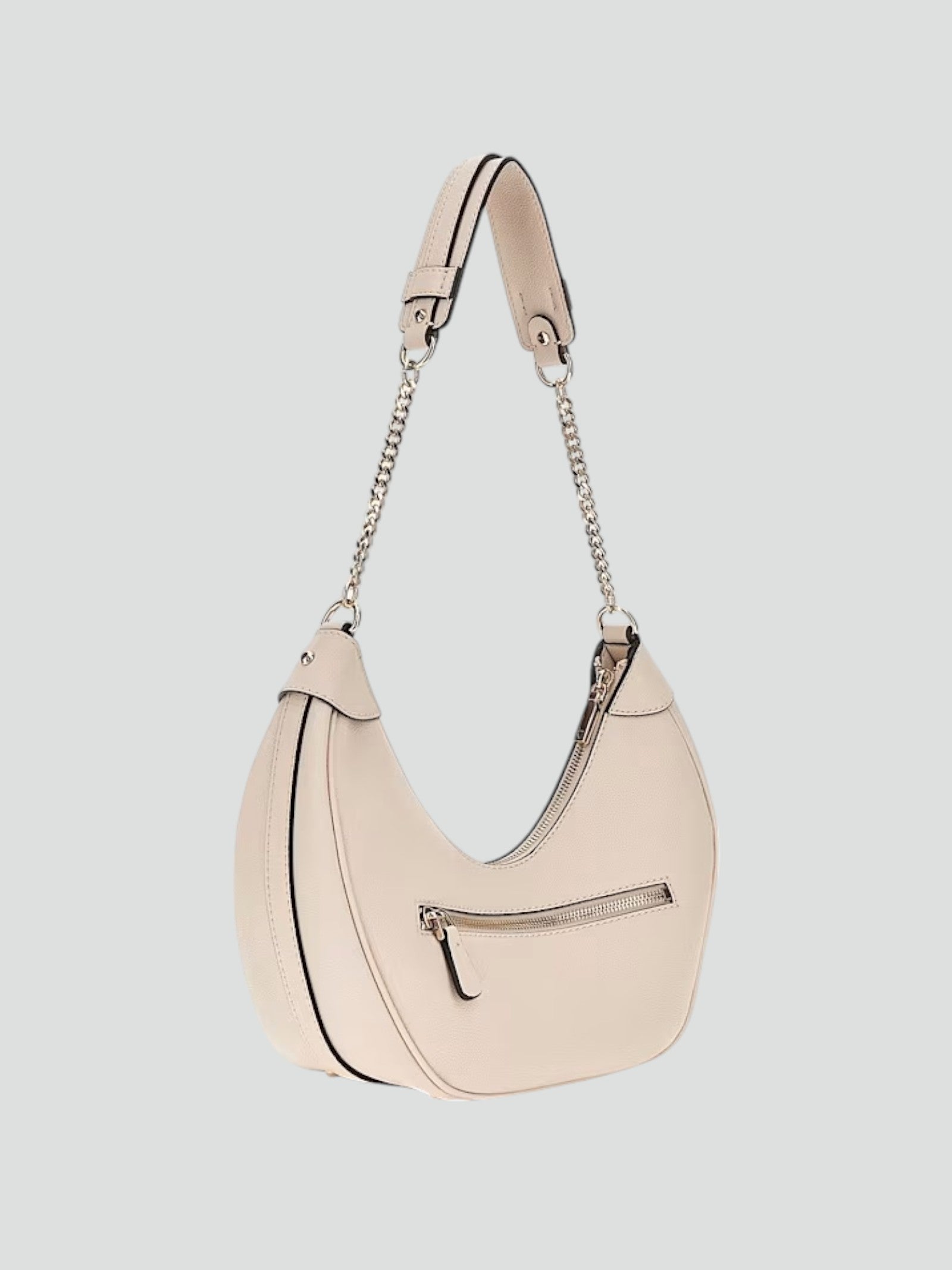 Borsa a spalla Guess "Fedora Hobo" bianca in Similpelle