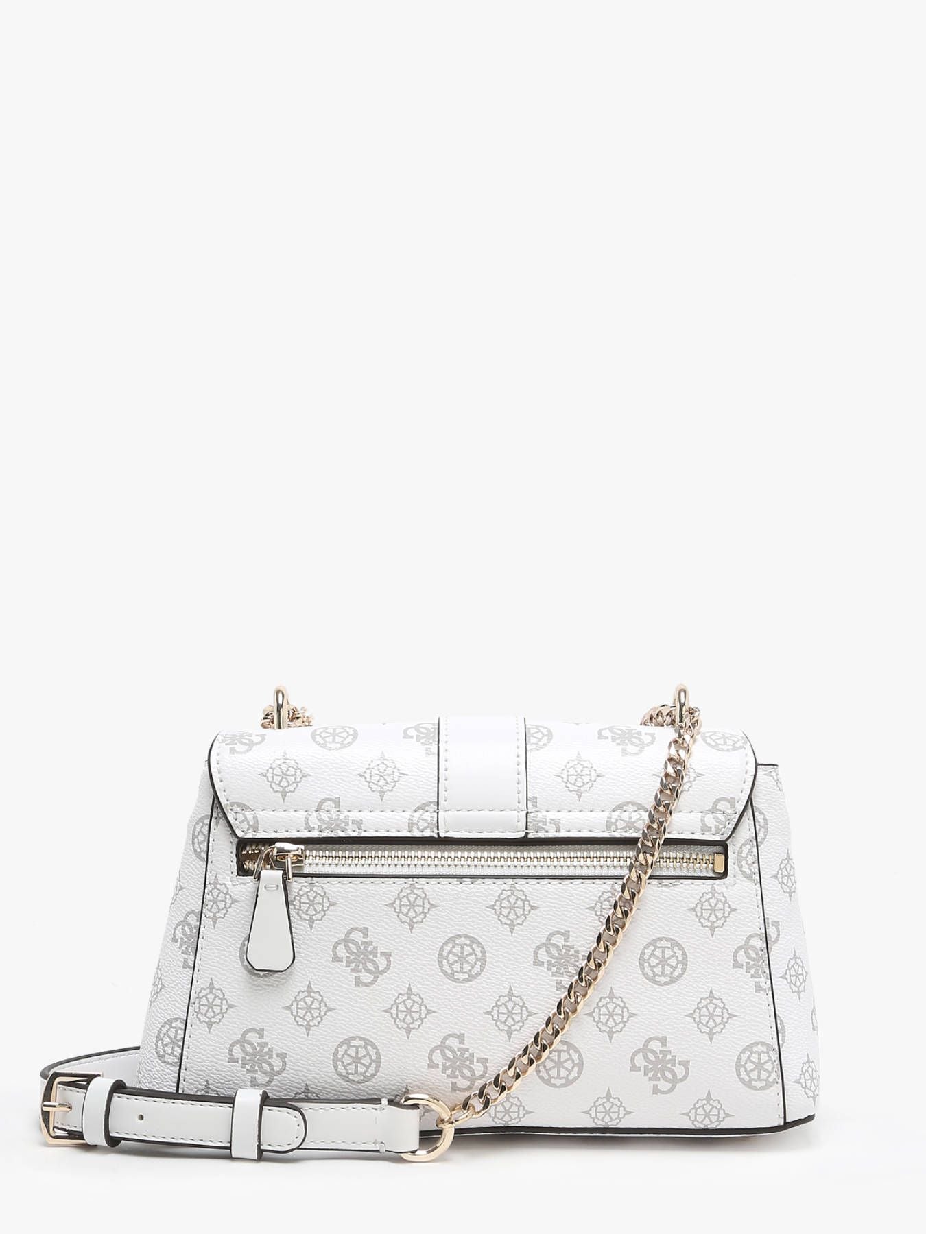 Borsa a Spalla "Dorys 4G" Logo Peony Bianco con Tracolla a Catena
