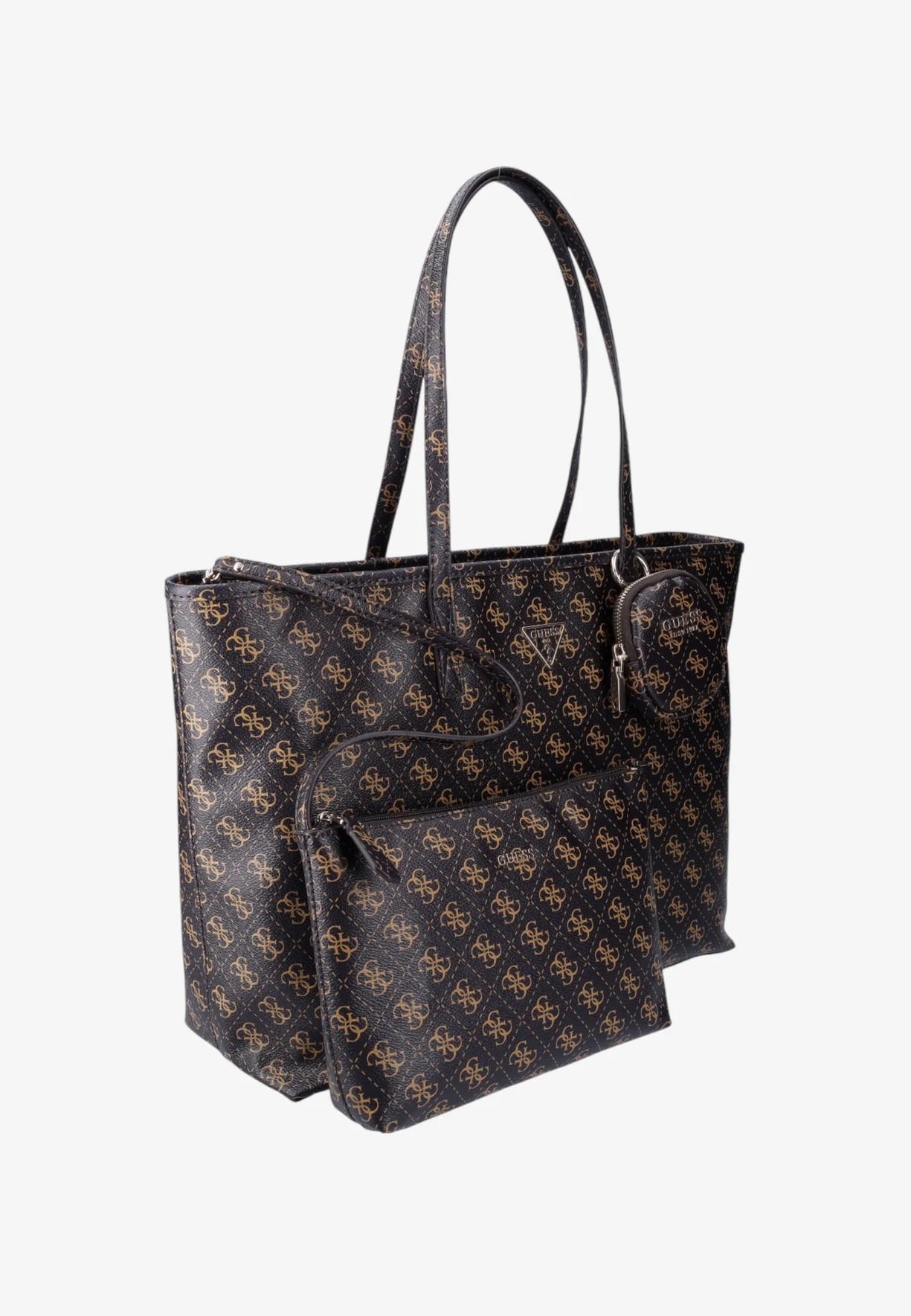 Shopper "Power Play" marrone con Logo 4G e Pochette Integrata