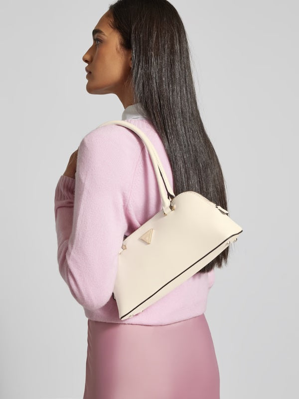 Borsa Guess "daryna" in ecopelle avorio