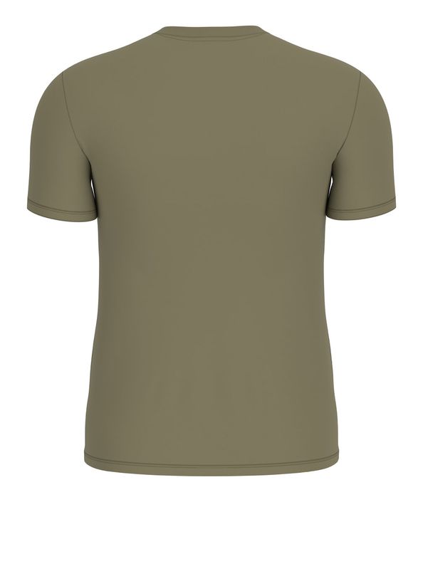 T-shirt "Core" verde con Logo Triangolare sul Petto