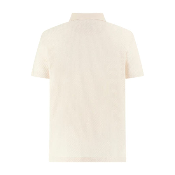 Polo Beige in con Colletto Classico e Chiusura a Bottoni