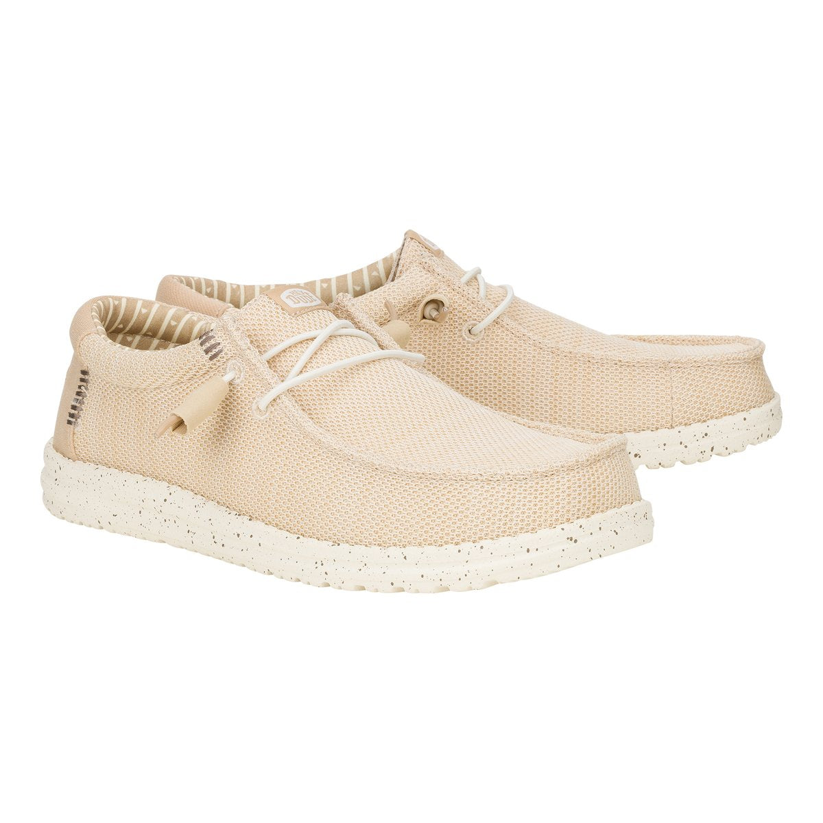 Mocassino "Wally Stretch Sox" Beige in Mesh Elasticizzato