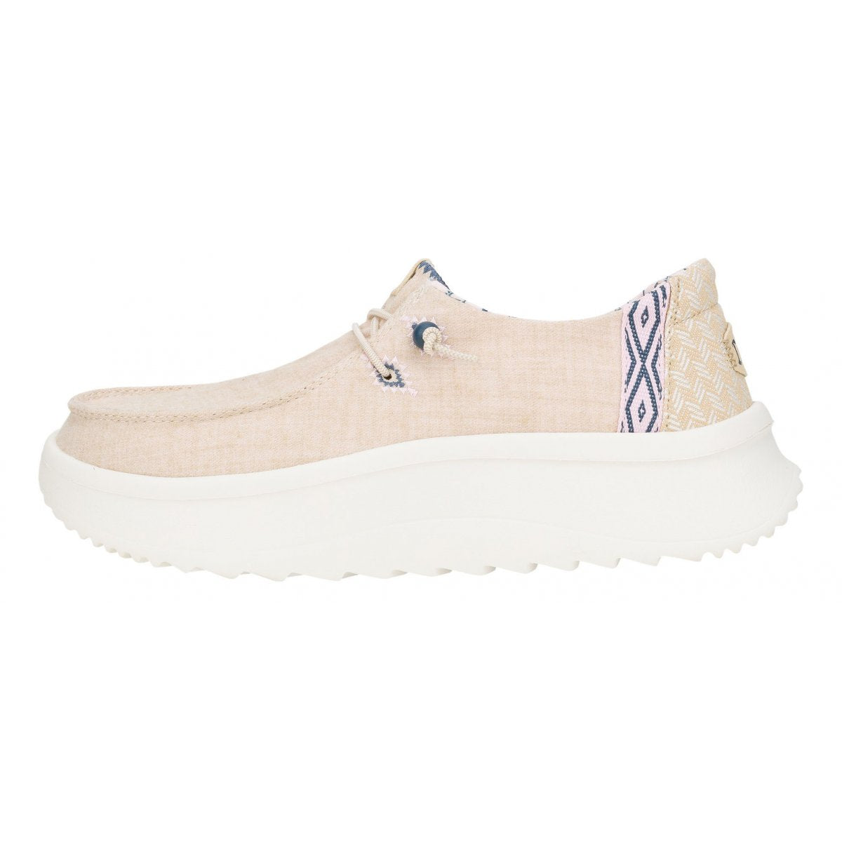 Sneakers "Wendy Peak Chambray Woven" beige con Suola Alta