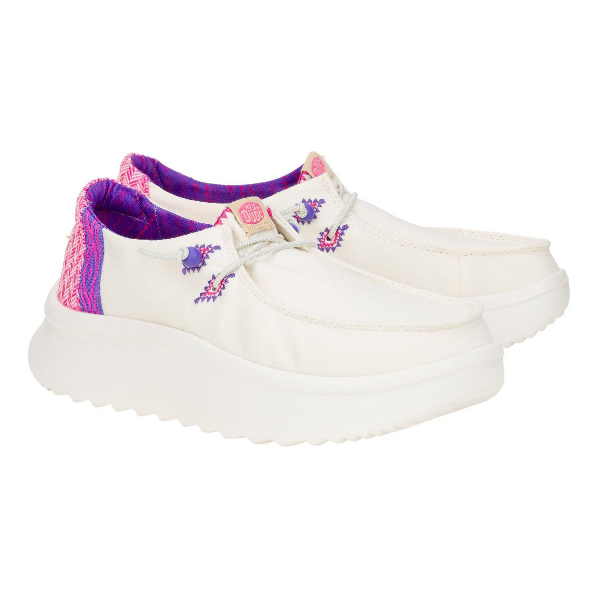 Sneakers "Wendy Peak Chambray Woven" bianco / fuxia