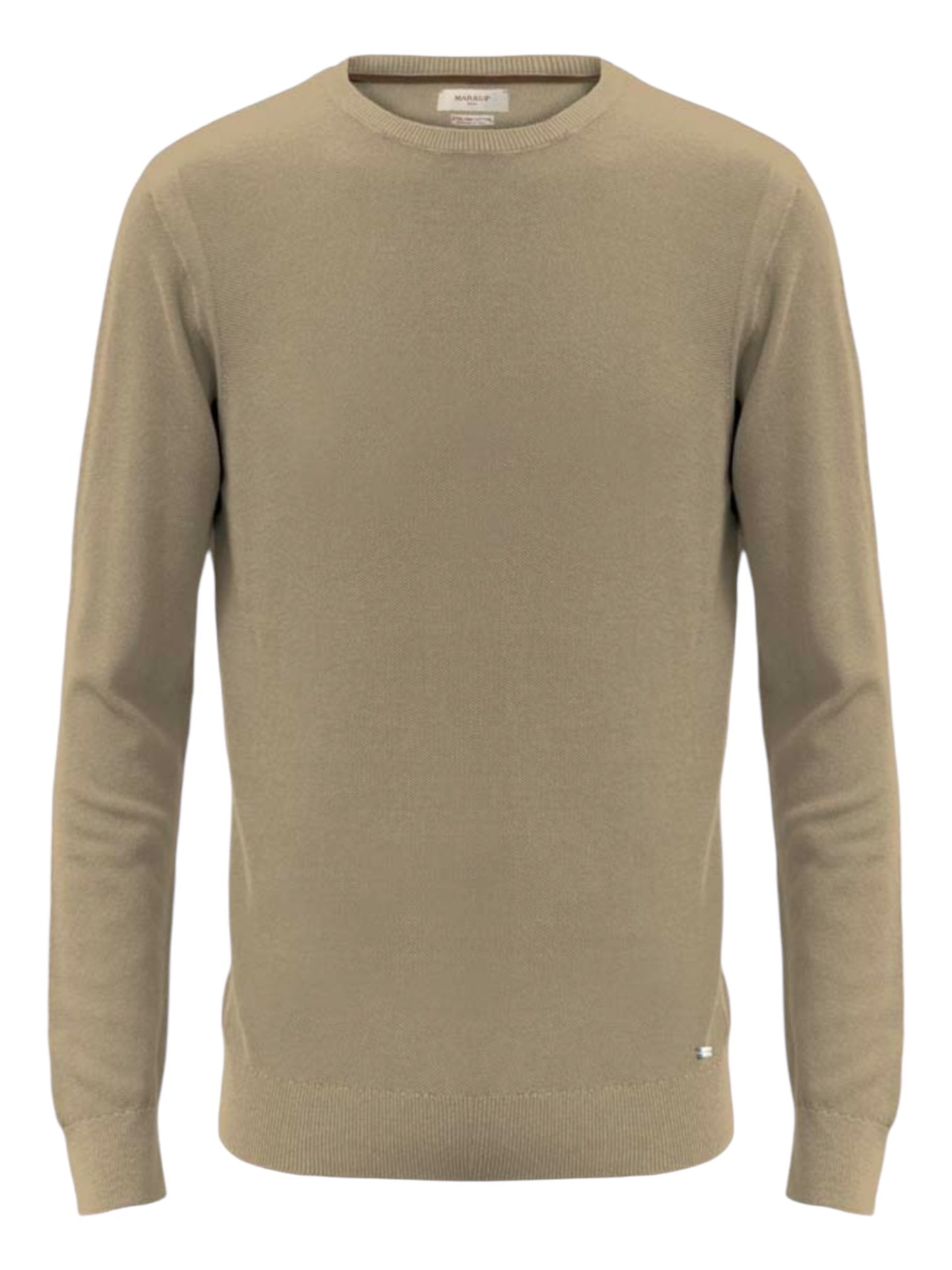 Maglia Girocollo Corda in Cotone Punto Riso Regular Fit