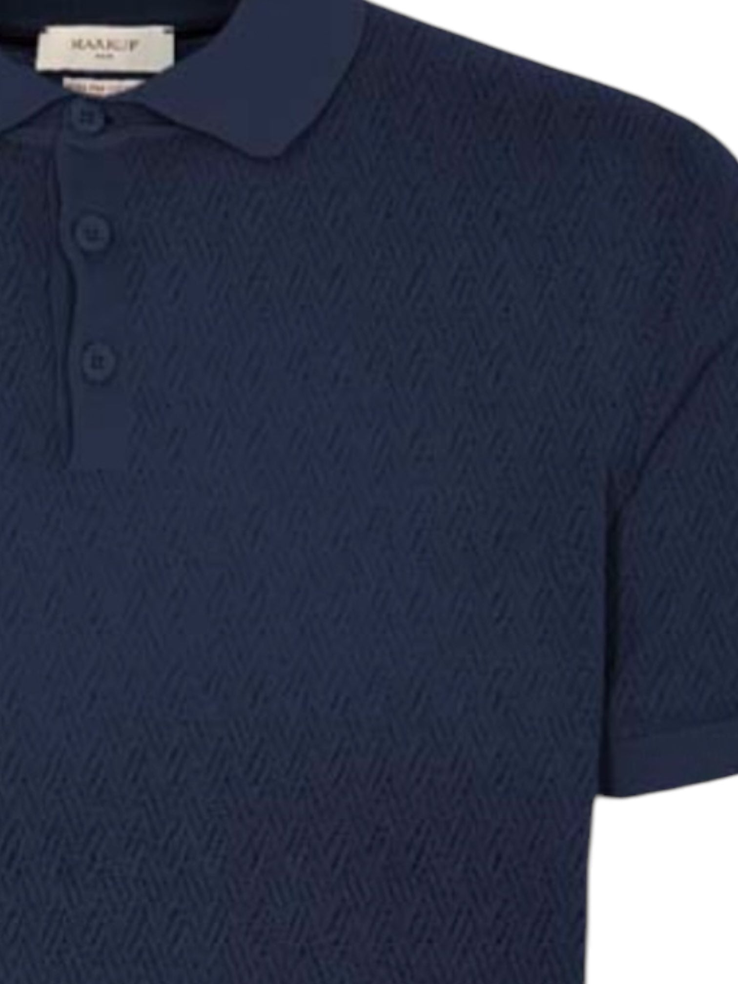 Polo a mezze maniche blu scuro con colletto classico