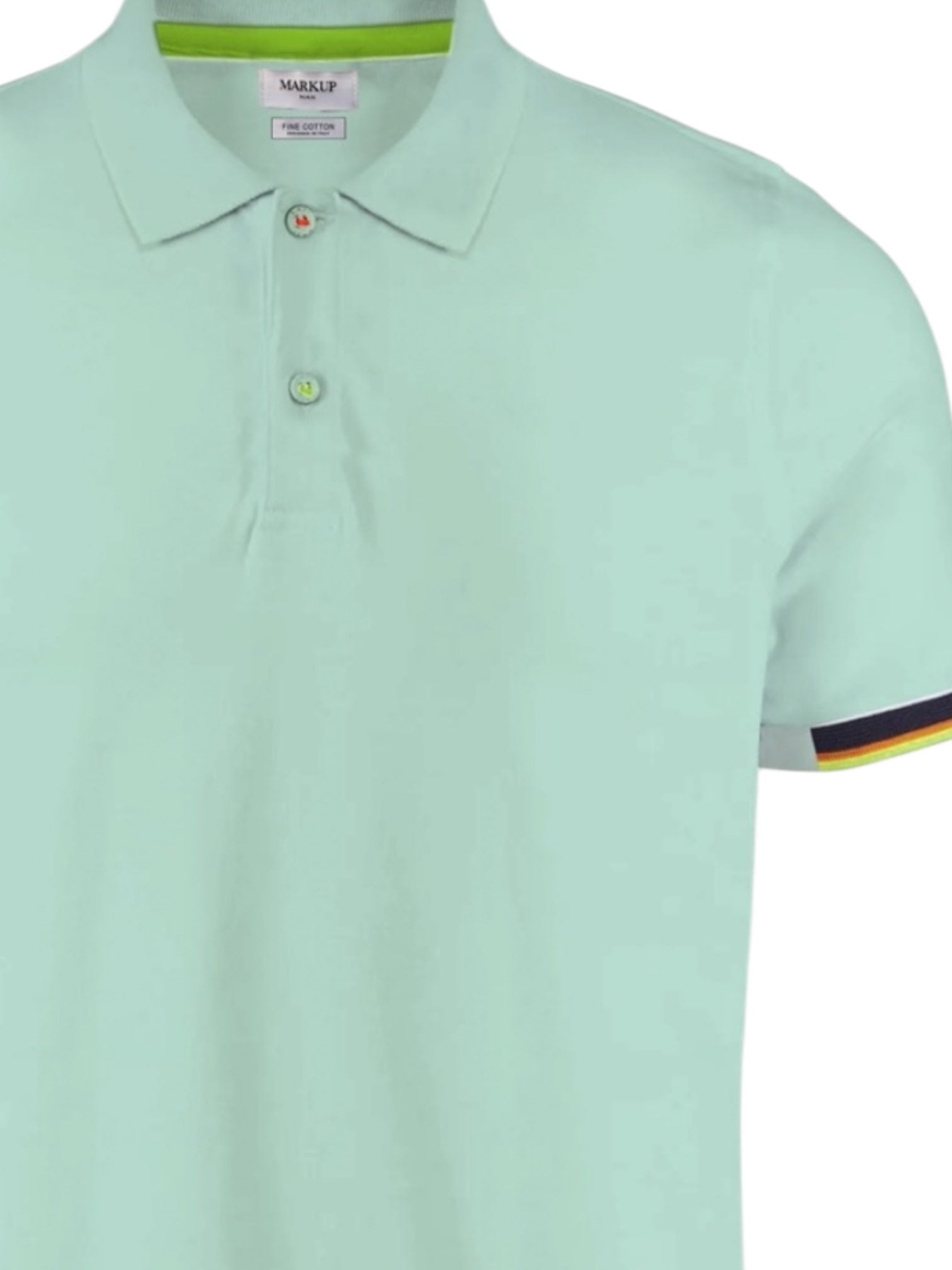 Polo a mezze maniche con colletto classico verde menta