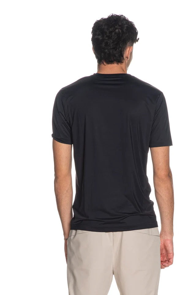T-shirt blu in Tessuto Antipiega "No Iron"