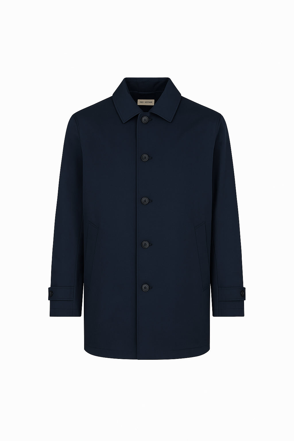Trench regular fit realizzato in cotone e nylon blu
