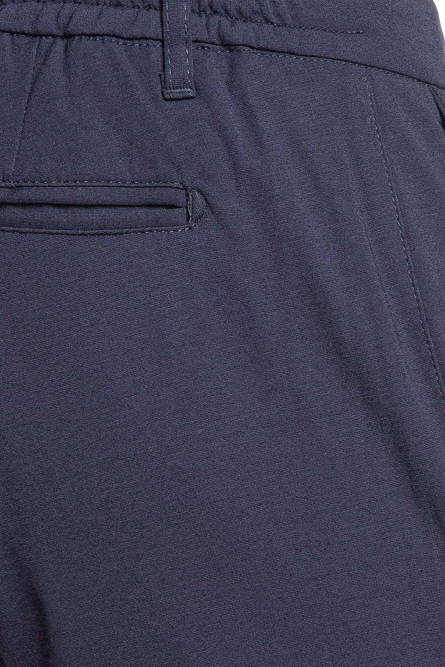 Pantalone Blu Navy in Punto Milano con Coulisse ed Elastico in Vita