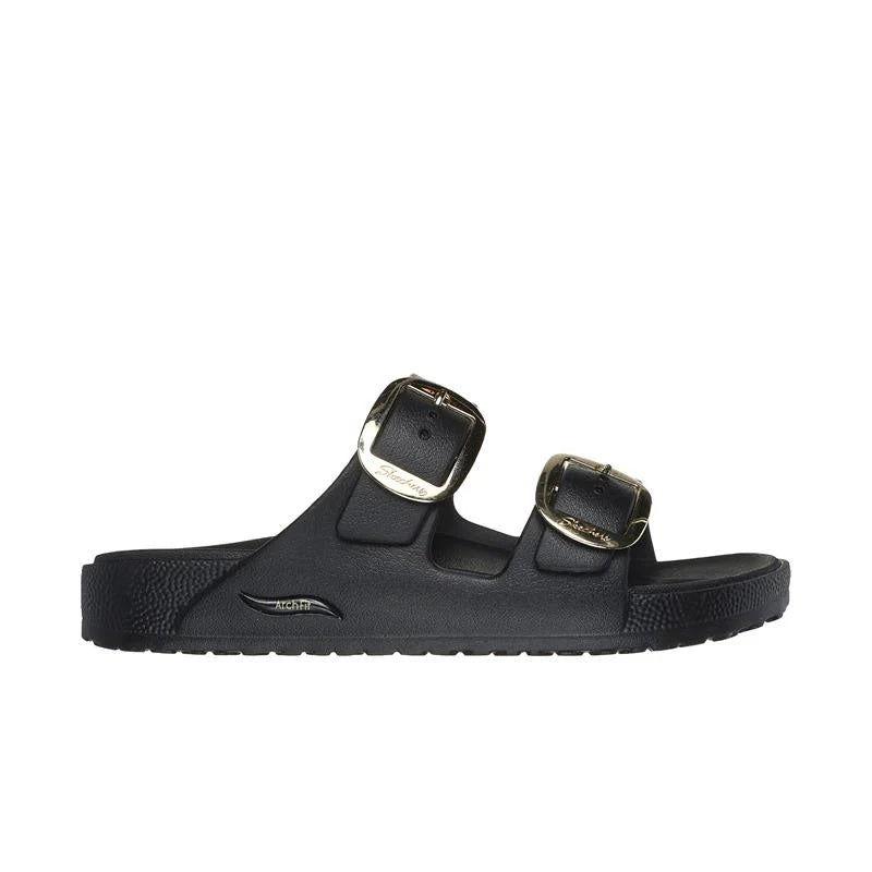 Sandalo Donna Skechers Arch Fit® Nero con Fibbie Dorate