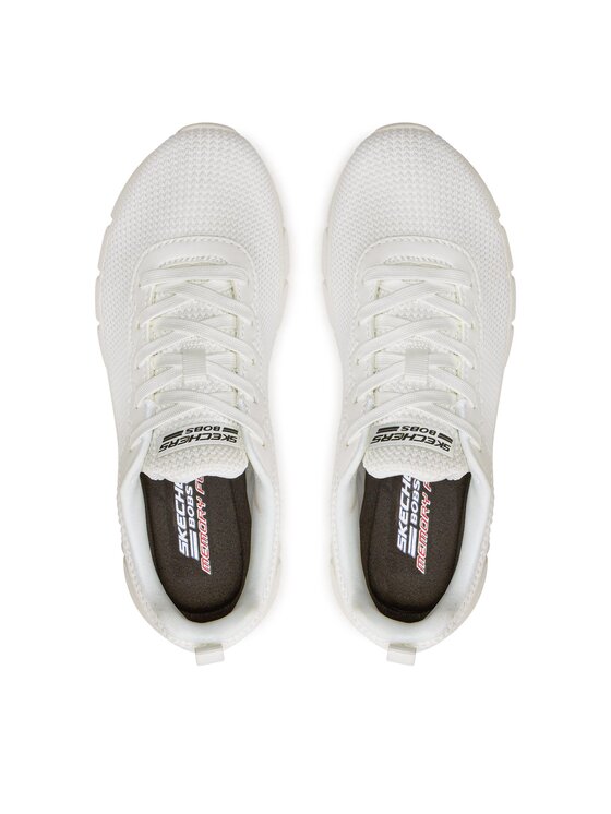 Sneaker Donna Skechers Flex Appeal Bianca con Tomaia in Mesh