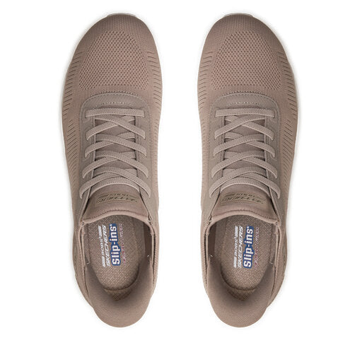 Sneaker Donna Skechers Slip-ins Taupe con Tomaia in Mesh