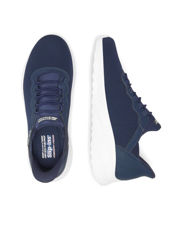 Sneaker Donna Skechers BOBS Slip-Ins Blu Navy con Suola Bianca