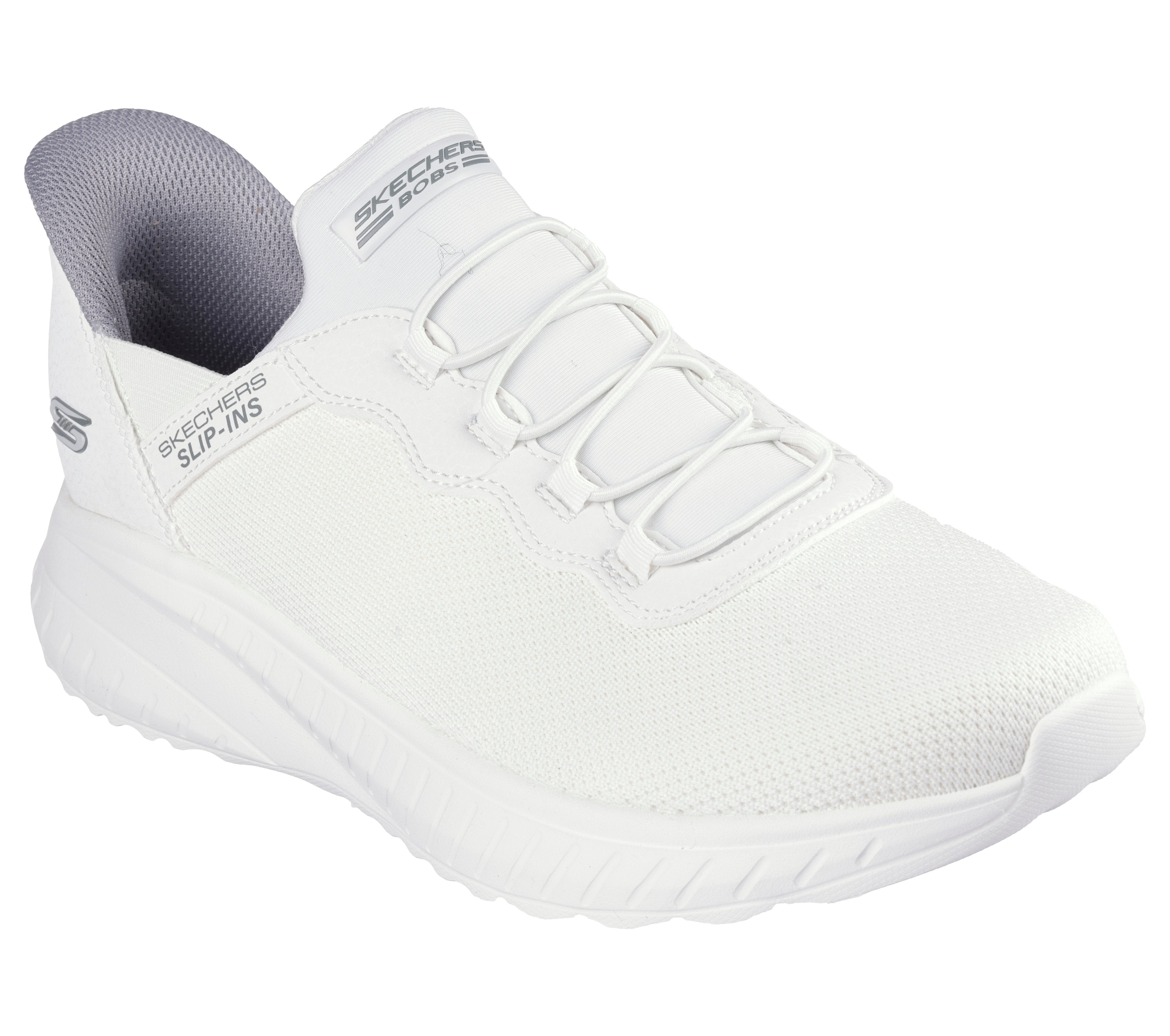 Sneaker Donna Skechers BOBS Slip-Ins Bianca con Suola Coordinata