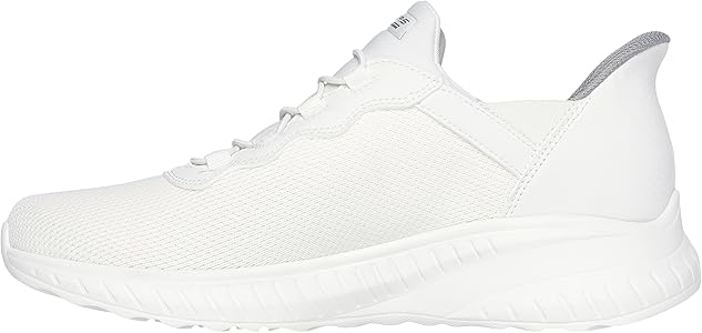 Sneaker Donna Skechers BOBS Slip-Ins Bianca con Suola Coordinata
